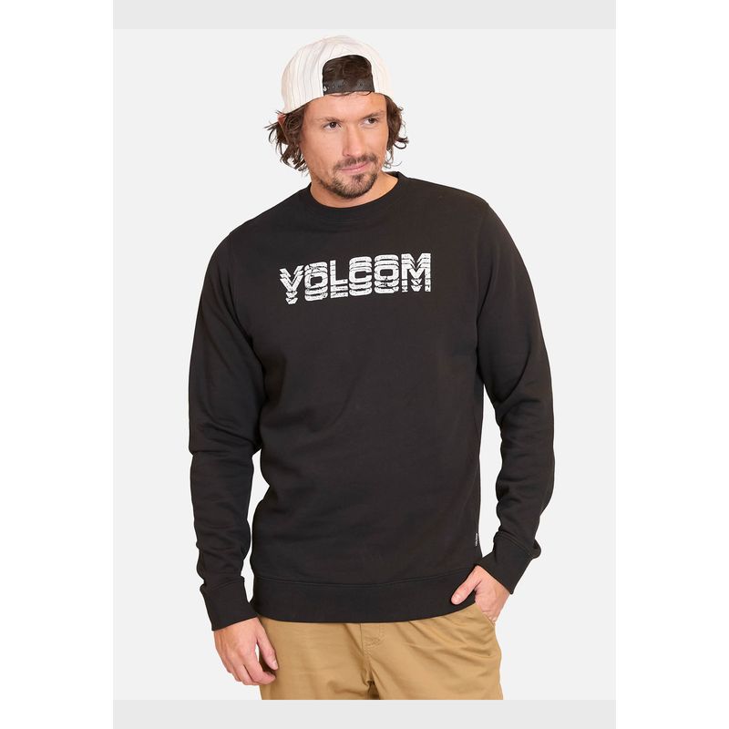 VOLCOM - Poleron CR Cement Crew Negro Hombre Volcom