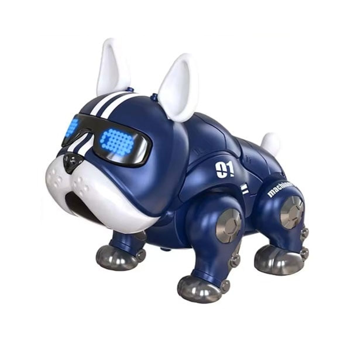 GENERICO - Robot Mascota Perrito Bulldog Frances Azul