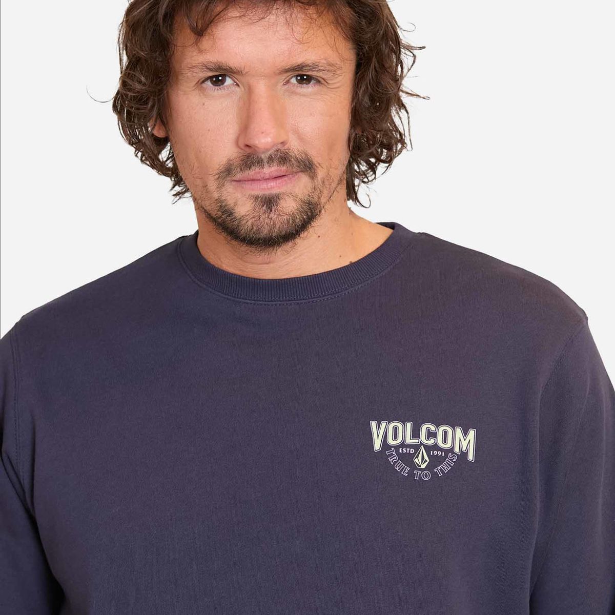 VOLCOM - Poleron CR Reaves Crew Azul Hombre Volcom