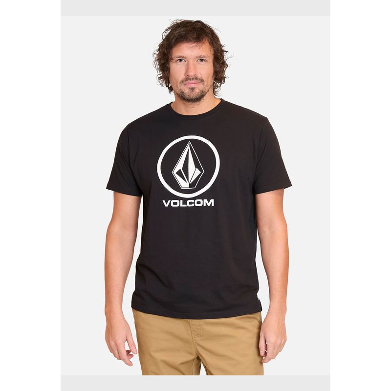 VOLCOM - Polera Manga Corta Crisp Stone Negro Hombre Volcom