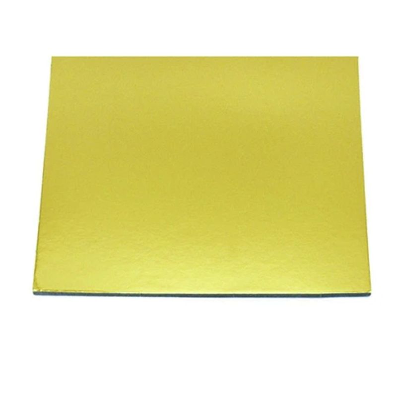 GENERICO - Base Cuadrada Gruesa Oro 35cm 5mm