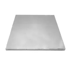 GENERICO - Plato Torta Cuadrado 30cm 2mm Color Plata