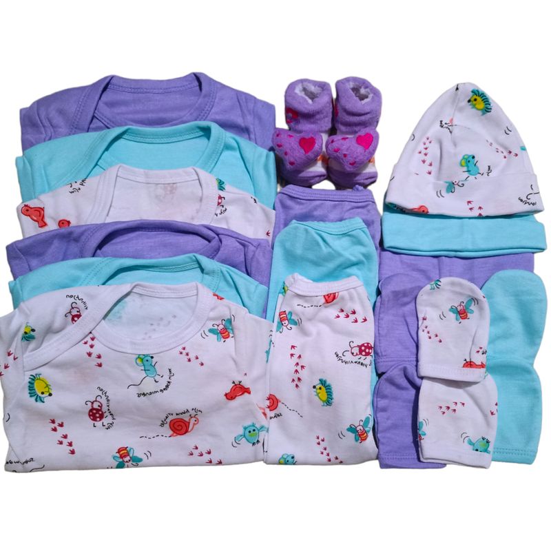 GENERAC - Pack ajuar bebe niña 0 a 3 meses y calcetines