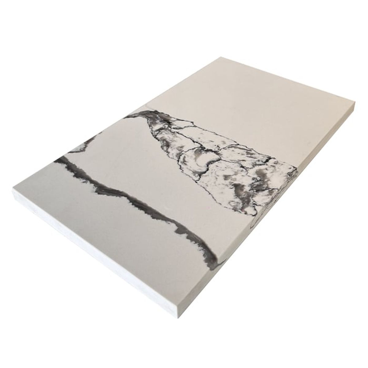 BM BRUNO MARMOL - Tabla Aperitivo Cuarzo Calacatta Ocean 40x23 cm