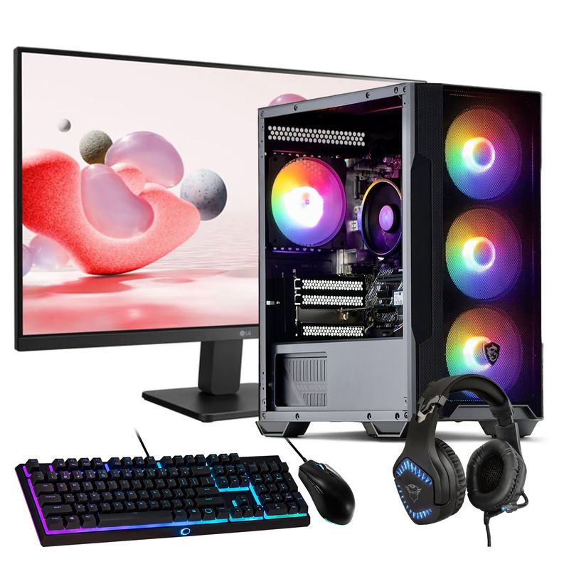 HYPERPC - PC GAMER + MONITOR 24 + Perif: AMD RYZEN 5 8500G 32gb 1Tb 740M WiFi