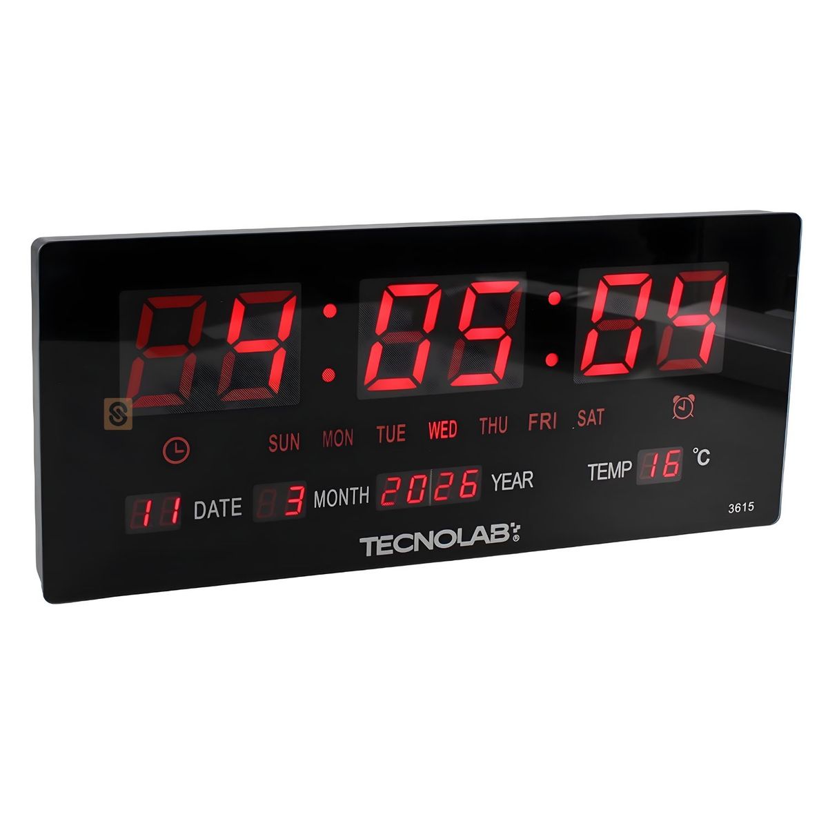 TECNOLAB - Reloj Digital de Pared Multifunción 12-24H con Temperatura - SC