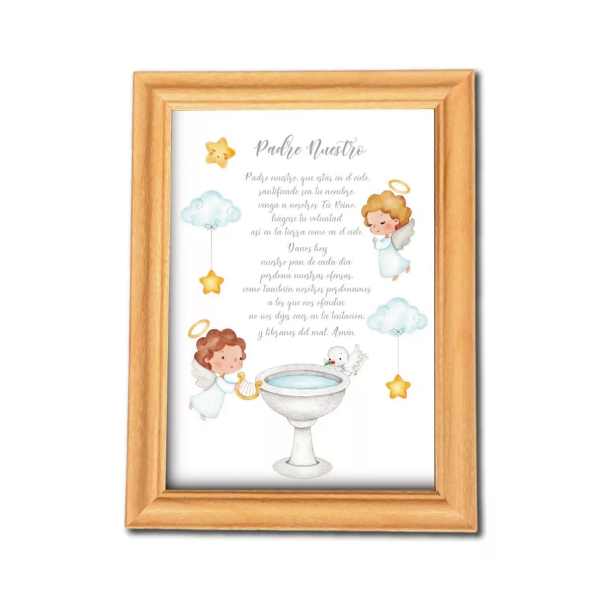 GENERICO - Cuadro Infantil Padre Nuestro Celeste Regalo De Bautizo