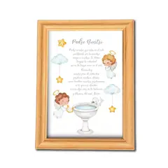 GENERICO - Cuadro Infantil Padre Nuestro Celeste Regalo De Bautizo
