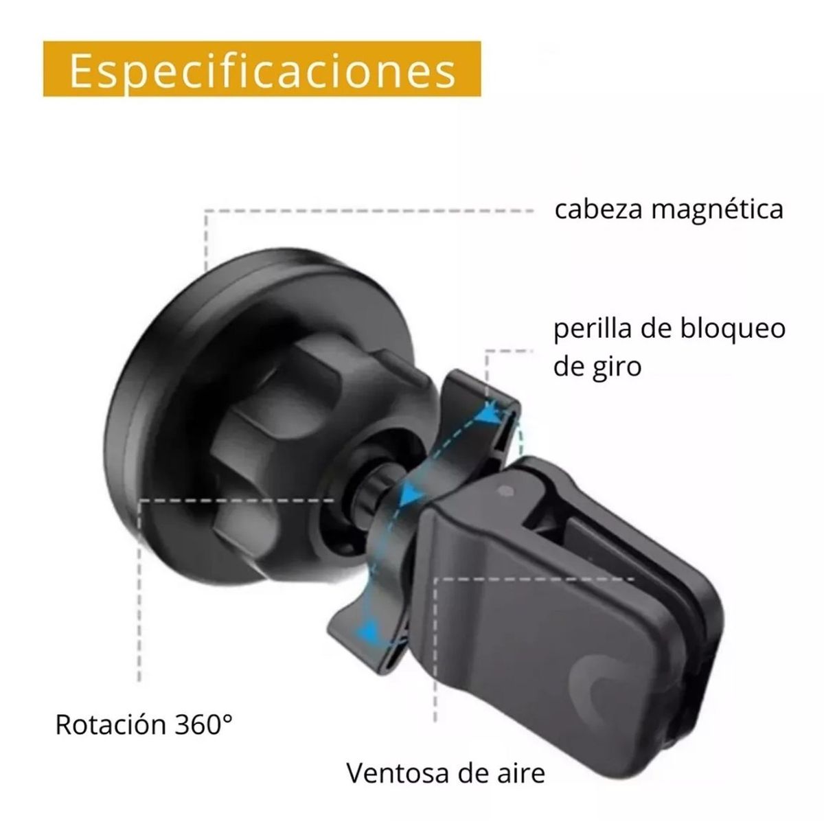 BELKRA - Soporte Magnetico Para Telefono Smartphone Auto Ajustable