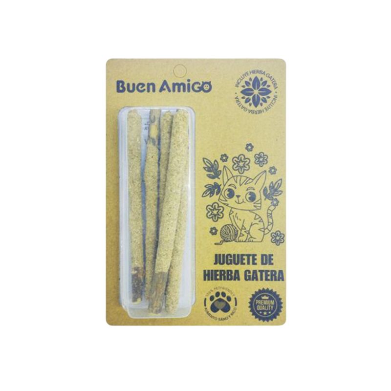 BUEN AMIGO - Juguete De Hierba Gatera Gatos Con Forma Varas Blancas