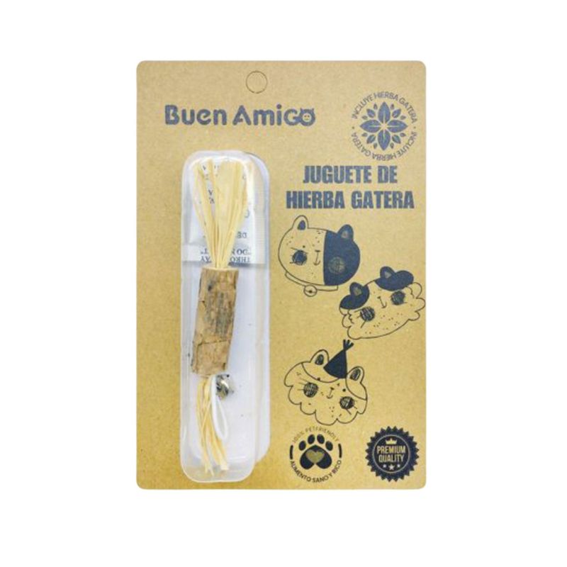 BUEN AMIGO - Juguete De Hierba Gatera Gatos Palito Con Tiras