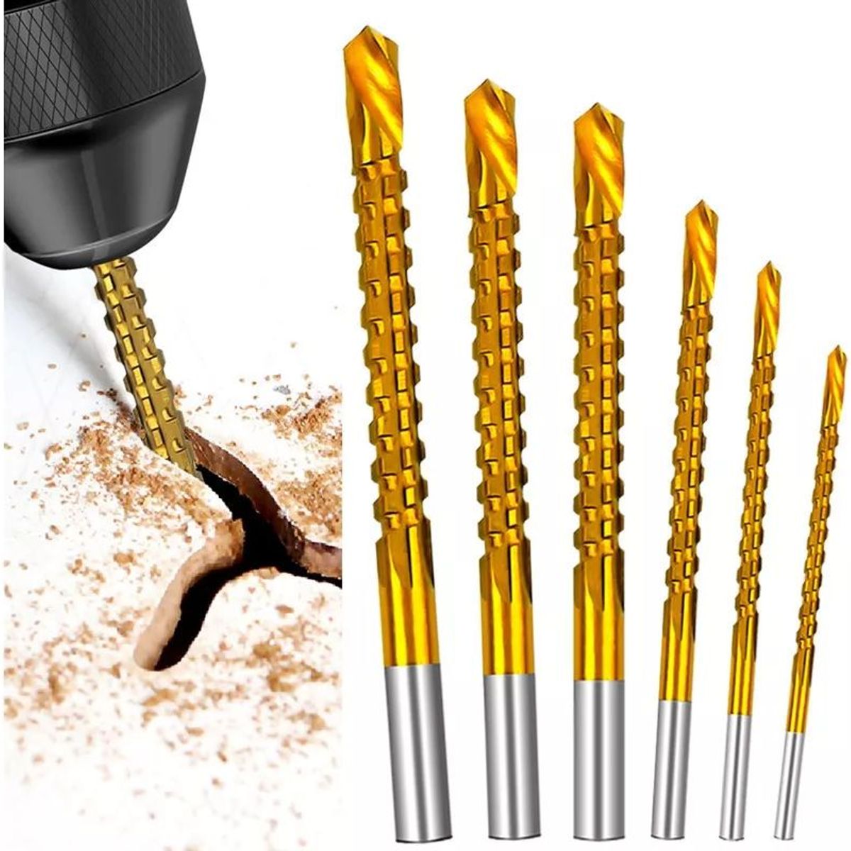 KUANGYE - 6 Brocas Fresa Cortar Tallar Madera Metal Carpintería