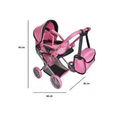 GENERICO - Coche Muñeca Cuna Travel Y Bolso