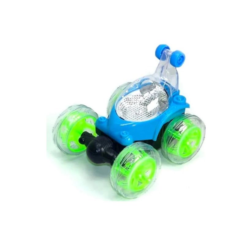 GENERICO - Auto Carro Loco a Control Remoto Azul Luces Sonido 360 Grad