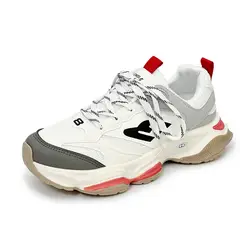SHANDIAN - Zapatillas Running Plataforma Hombre Rojo