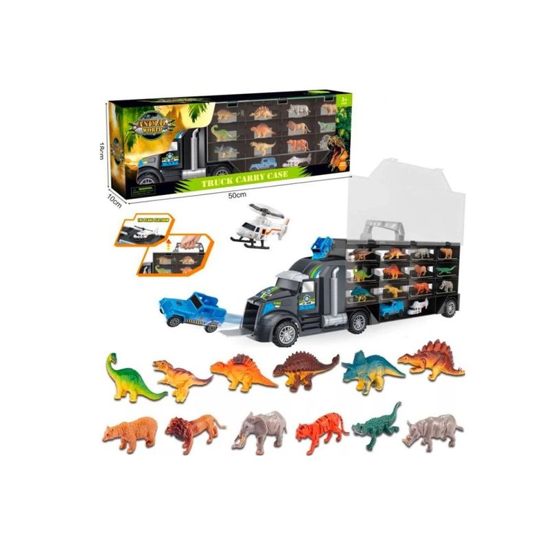 GENERICO - Camion Dinosaurios Y Animales Jurassic Park Juguete Niños