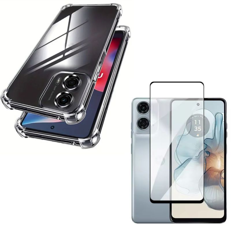 GENERICO - Carcasas Funda Transparente Para Moto G24 Power MAS Vidrio Templado