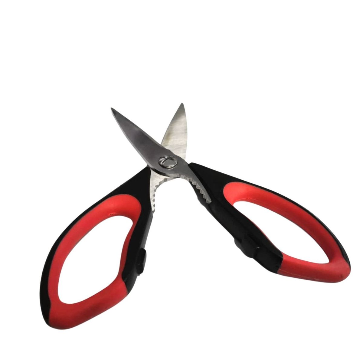 GENERICO - Tijeras Grandes Plástico y Acero de 225x10cm Negro Rojo