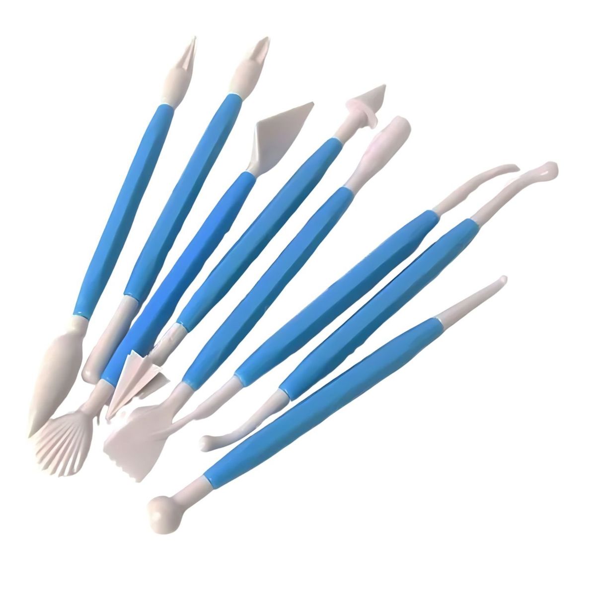 GENERICO - Set 9 Modeladores de Repostería para Fondant y Galletas Azul