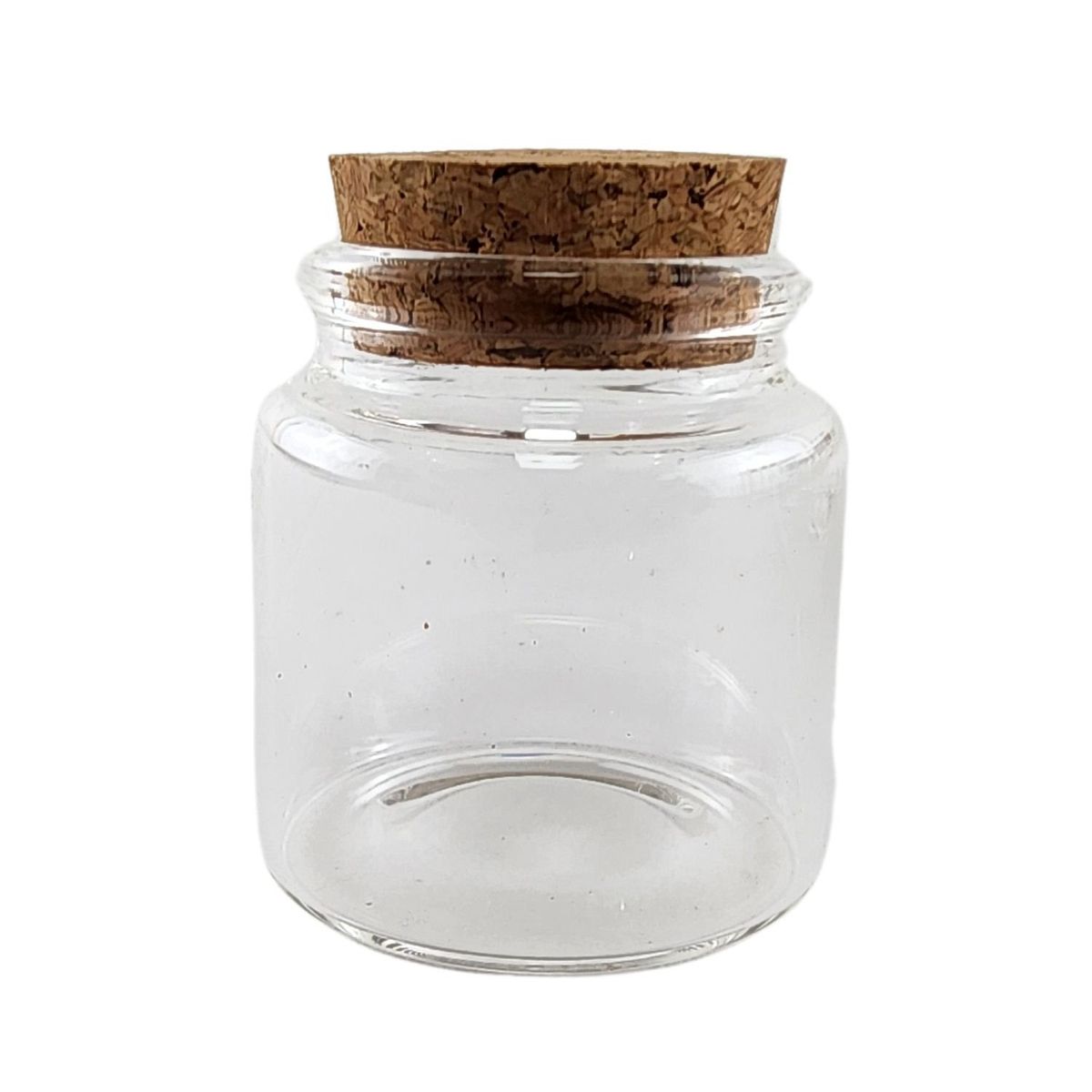 GENERICO - Set de 6 Frascos de Vidrio con Tapón de Corcho 5,5x4,5cm