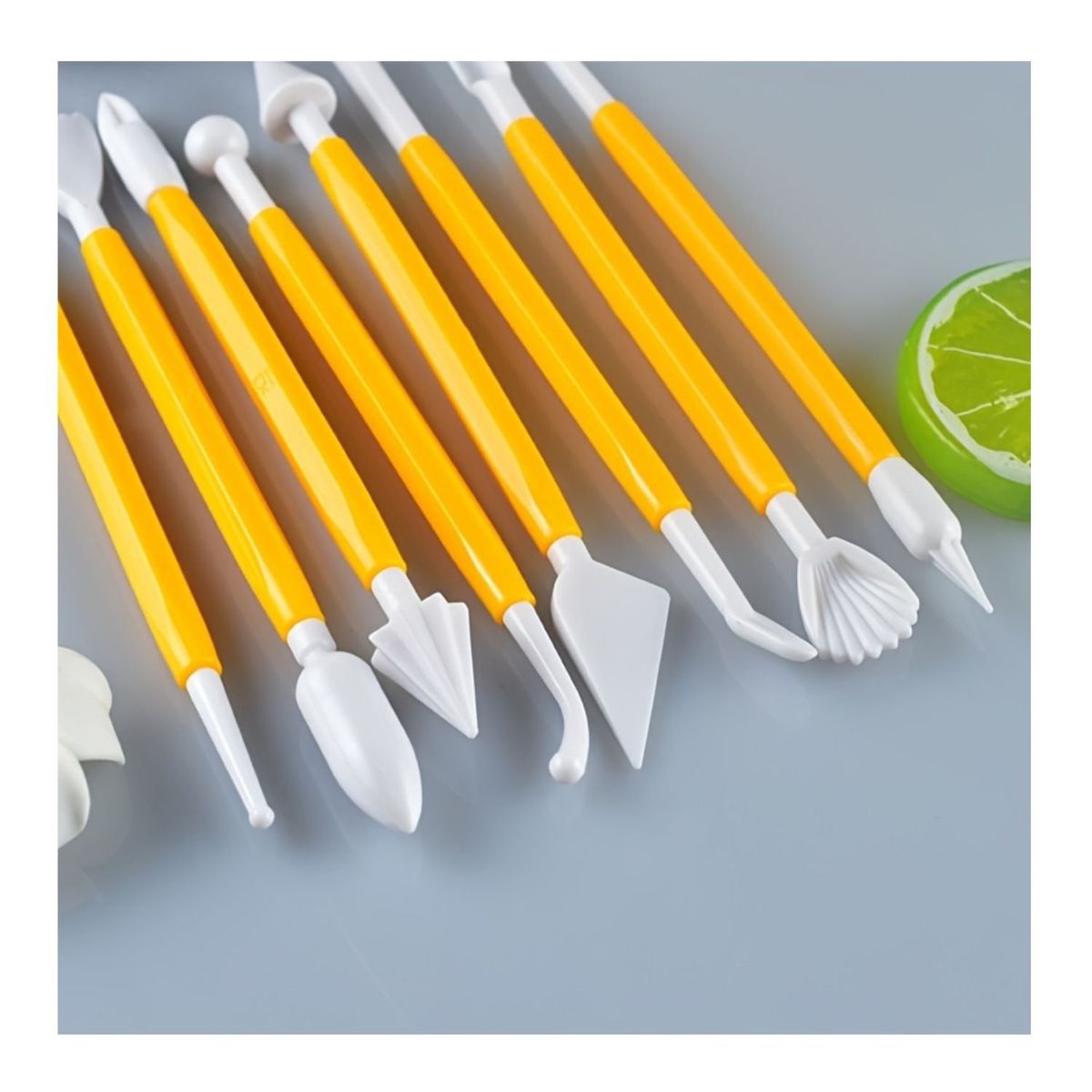 GENERICO - Set 9 Modeladores de Repostería Amarillo para Fondant