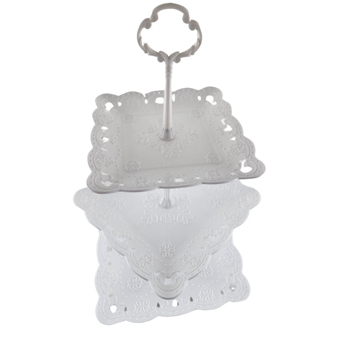 GENERICO - Mostrador Decorativo Cuadrado 3 Pisos para Celebraciones