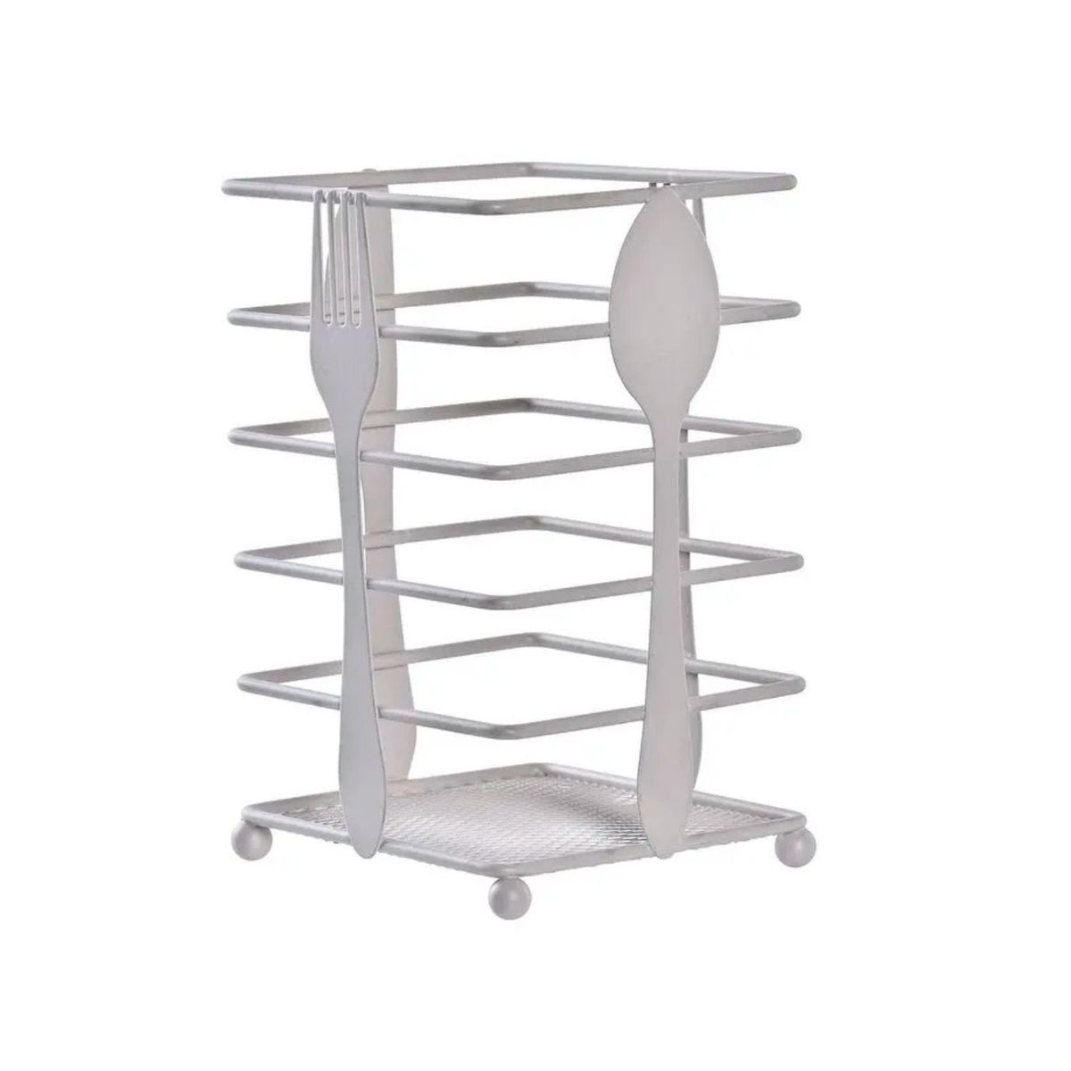 GENERICO - Escurridor para Cubiertos Blanco de Acero Menaje Cocina.