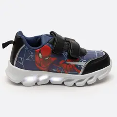 MARVEL - Zapatilla Con Luces Niño Accion Spiderman Azul