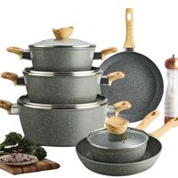 Batería De Cocina 10 Piezas Antiadherente De Piedra Médica