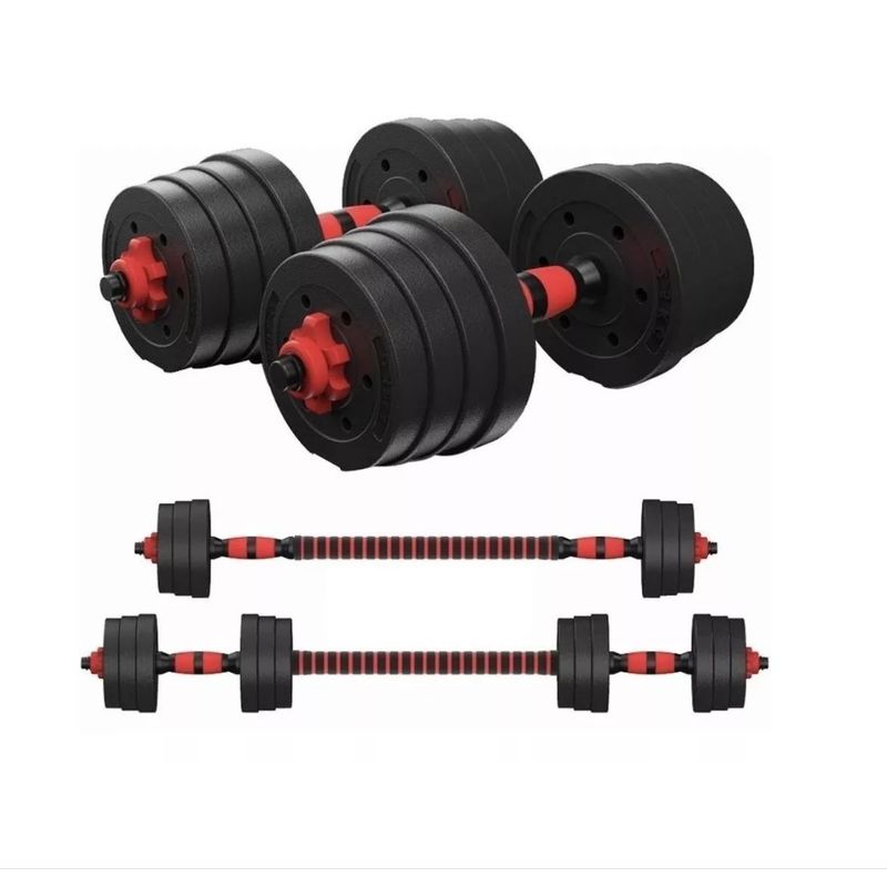 GENERICO - Set 2 De Mancuernas Ajustable De 15kg Con Unión Extensor