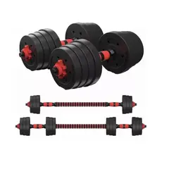 GENERICO - Set 2 De Mancuernas Ajustable De 15kg Con Unión Extensor