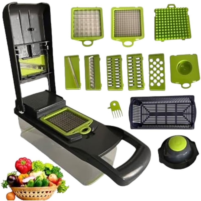 GENERICO - Rallador Picador Cortador Frutas Y Verduras Multiuso 14 En 1