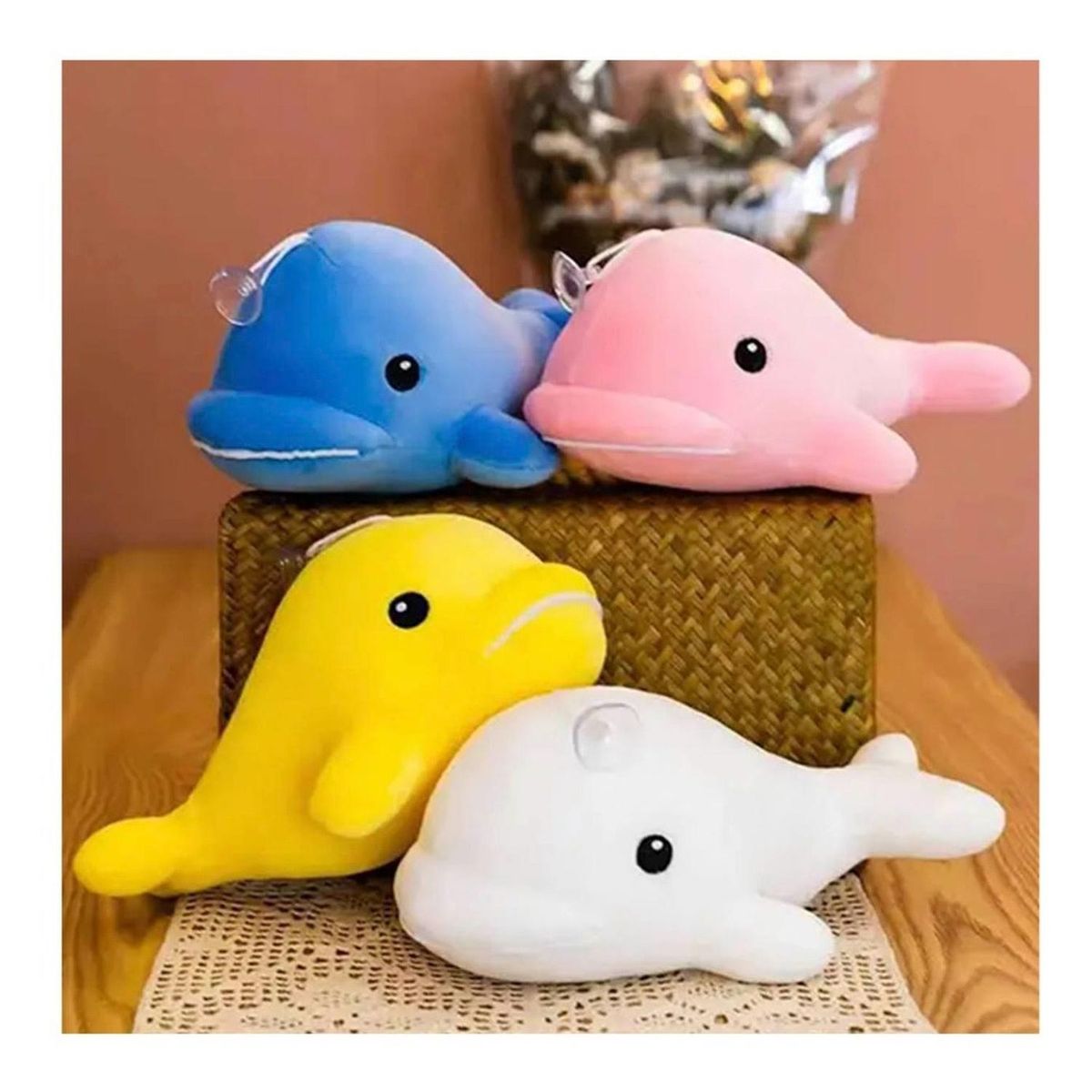 GENERICO - Delfín De Peluche Con Colgante - Colores - Amarillo