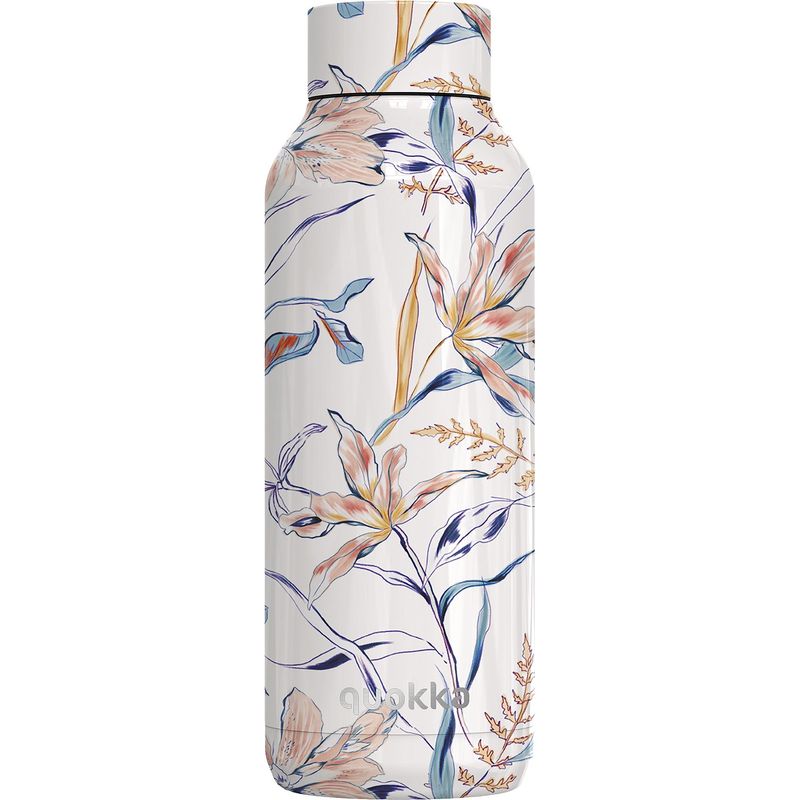 QUOKKA - QUOKKA THERMAL SS BOTTLE SOLID VINTAGE FLORAL 510 ML