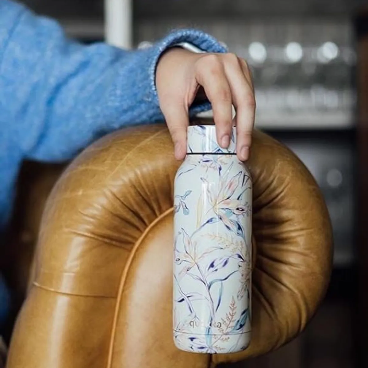 QUOKKA - QUOKKA THERMAL SS BOTTLE SOLID VINTAGE FLORAL 510 ML