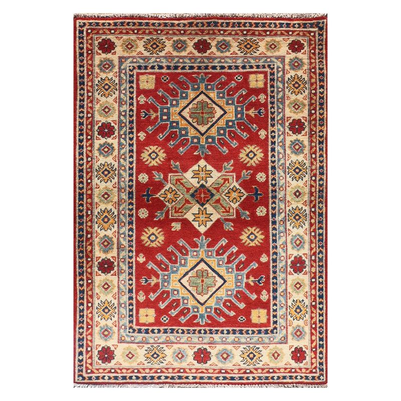 CONSORCIO PERSA - Alfombra Persa Clásica de Lana, Kazak 1.50 x 1.00 mts.