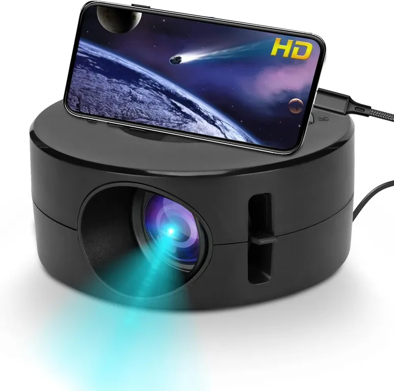 BLUEDREAMER Proyector de Video HD 1080P LED Mini Proyector Portátil ...