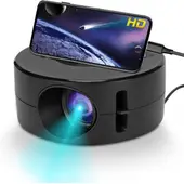 BLUEDREAMER - Proyector de Video HD 1080P LED Mini Proyector Portátil