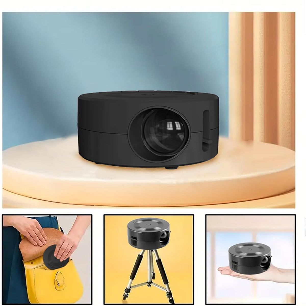 BLUEDREAMER - Proyector de Video HD 1080P LED Mini Proyector Portátil