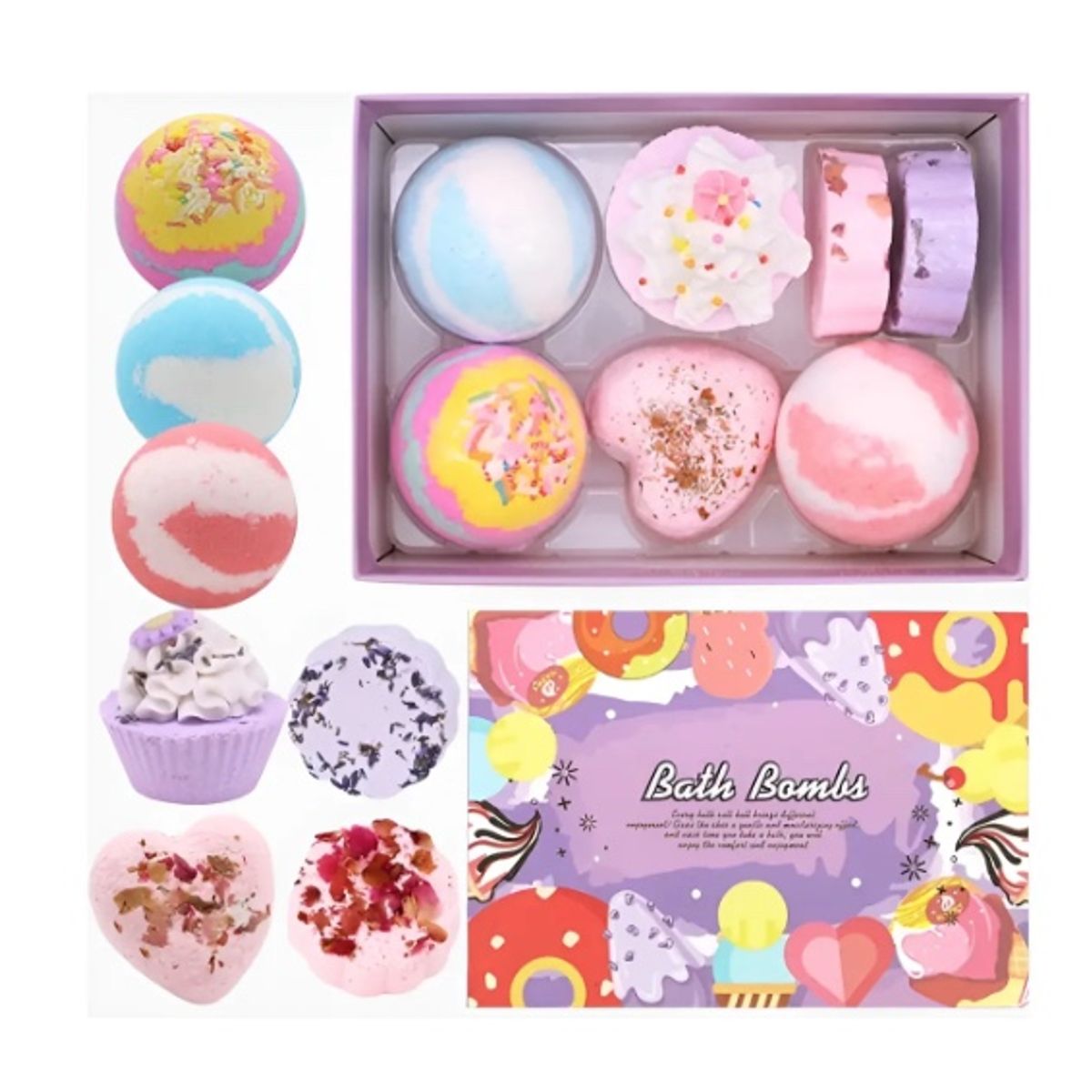 GENERICO - Set De 7 Pcs Bombas Efervescente Baño