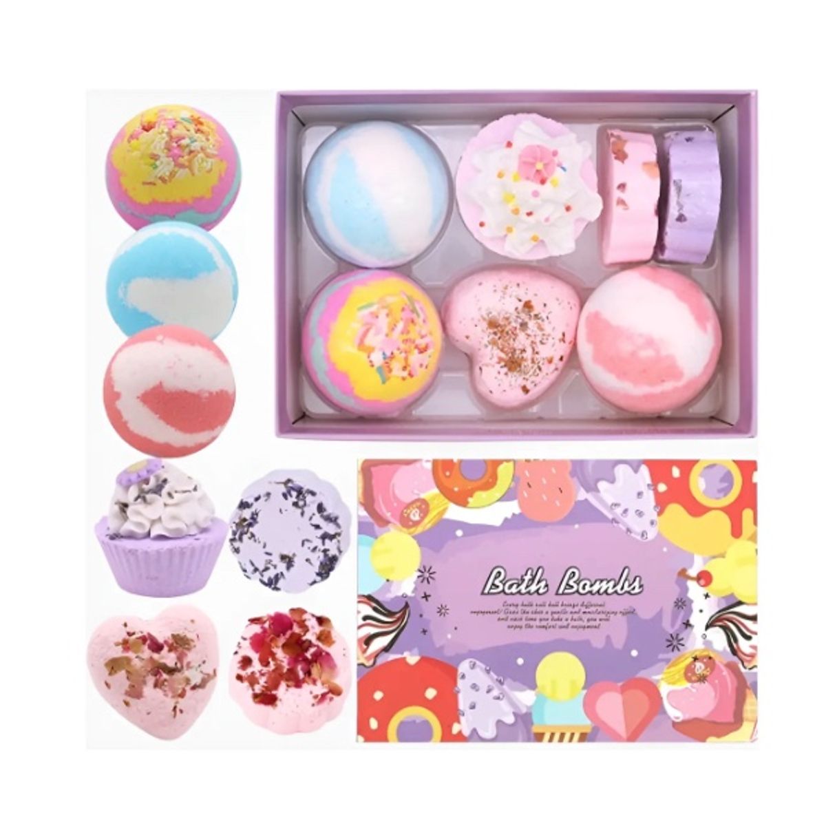 GENERICO - Set De 7 Pcs Bombas Efervescente Baño