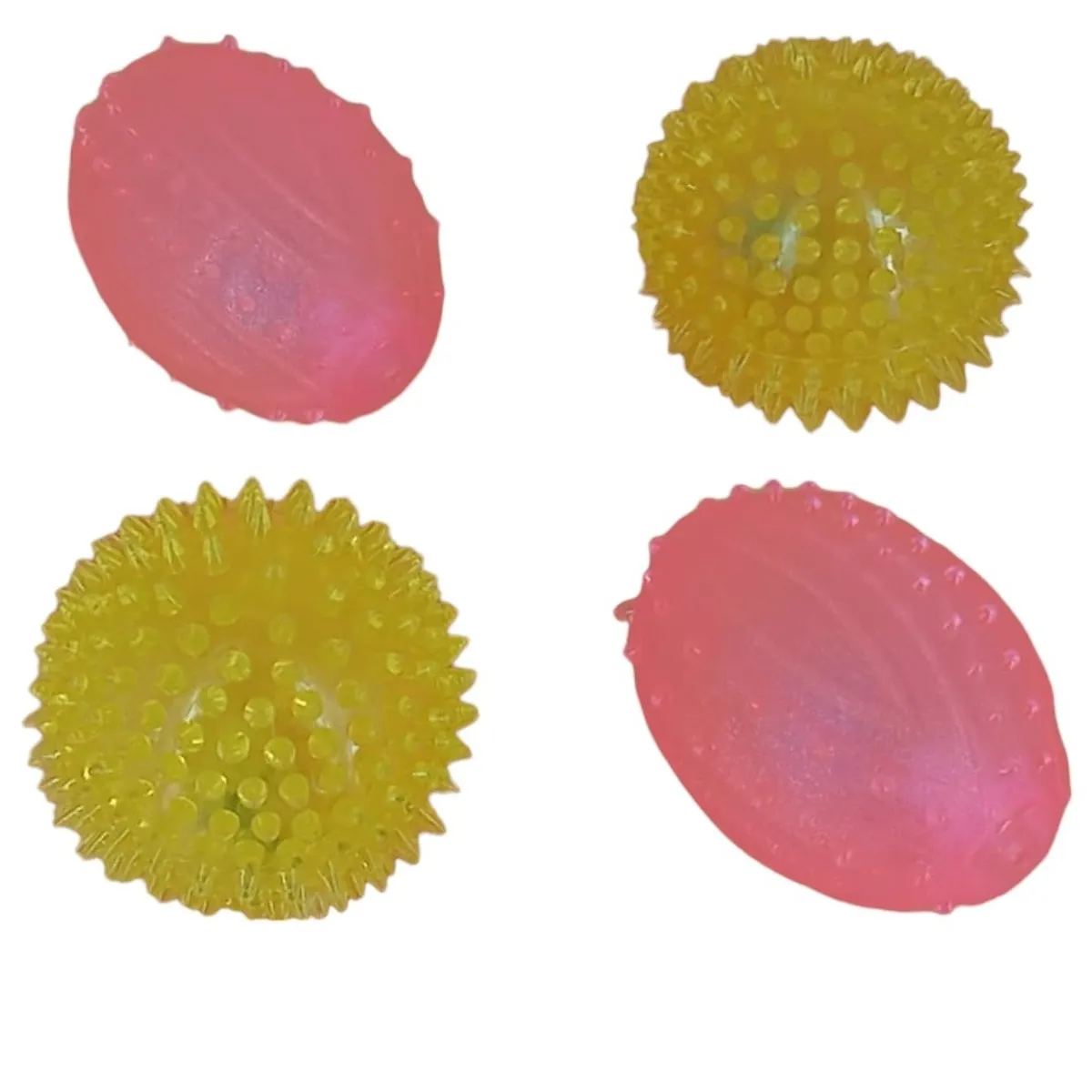 GENERICO - Set 4 Pelotas Con Luz Led Y Sonido, Perros, Gatos, Mascotas