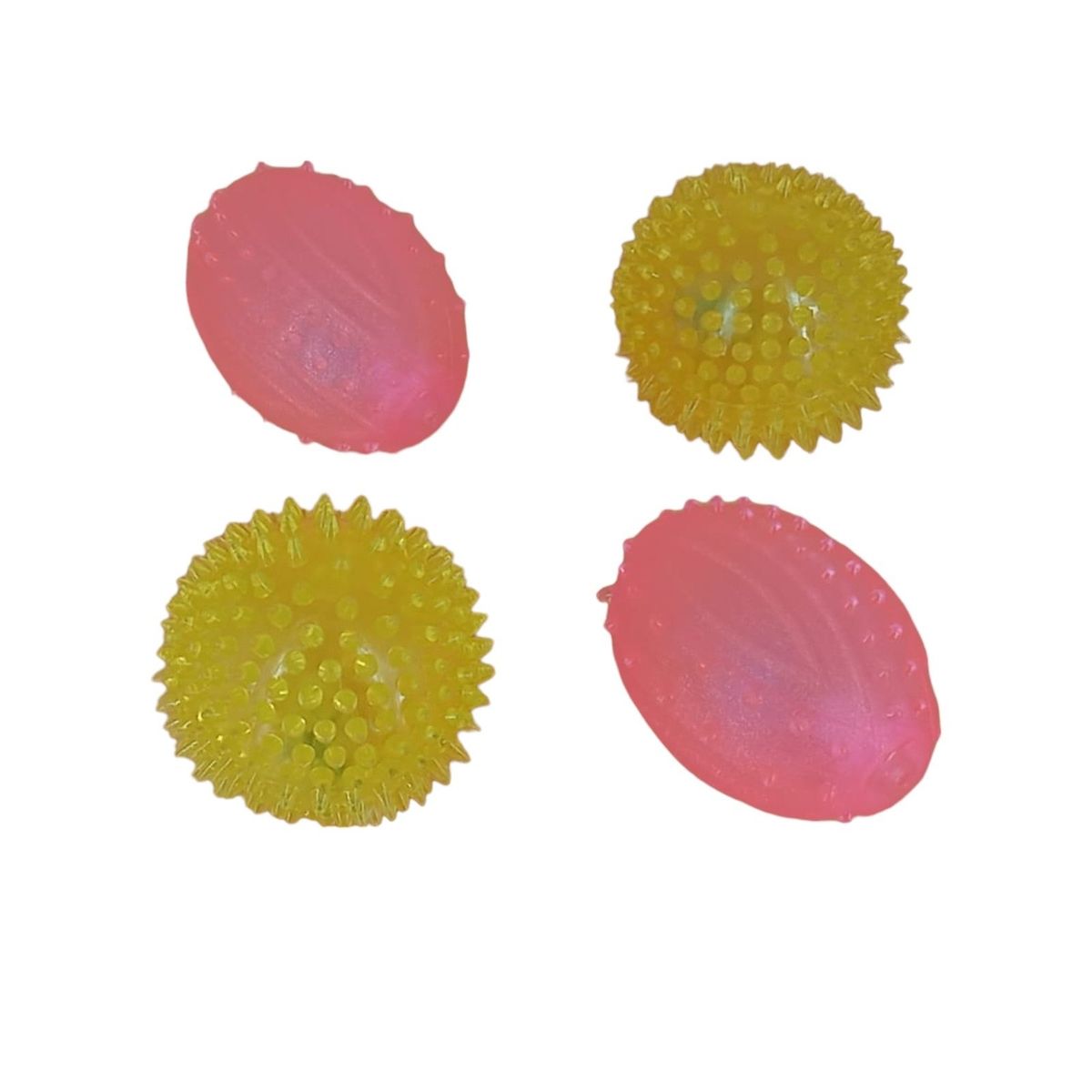 GENERICO - Set 4 Pelotas Con Luz Led Y Sonido, Perros, Gatos, Mascotas