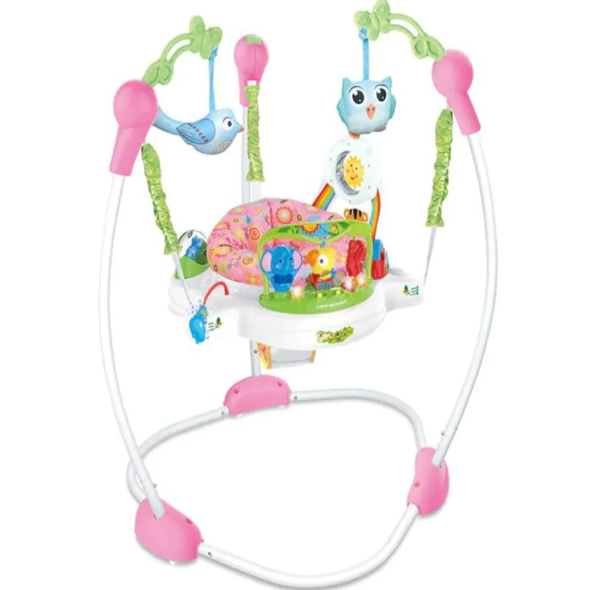 GENERICO - Silla Arnés Saltarín Rosa con Accesorios