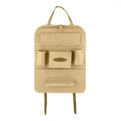 GENERICO - Bolso Organizador Para Asiento Trasero De Auto - Beige