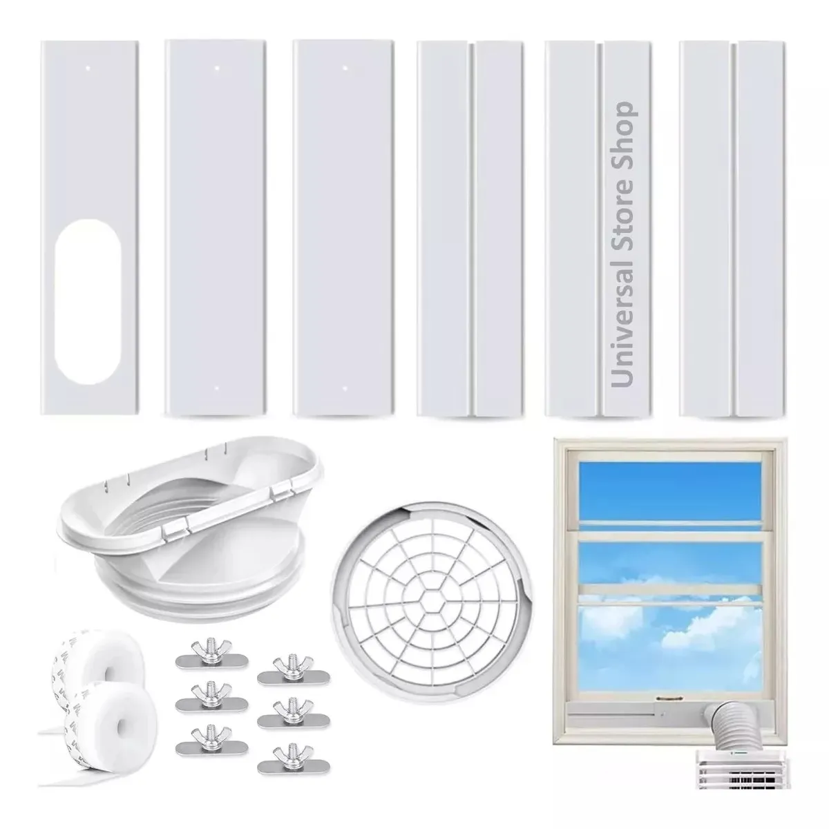 MUNDO MAGIA - Sellado Ventana Aire Acondicionado Portátil Sello Ajustable