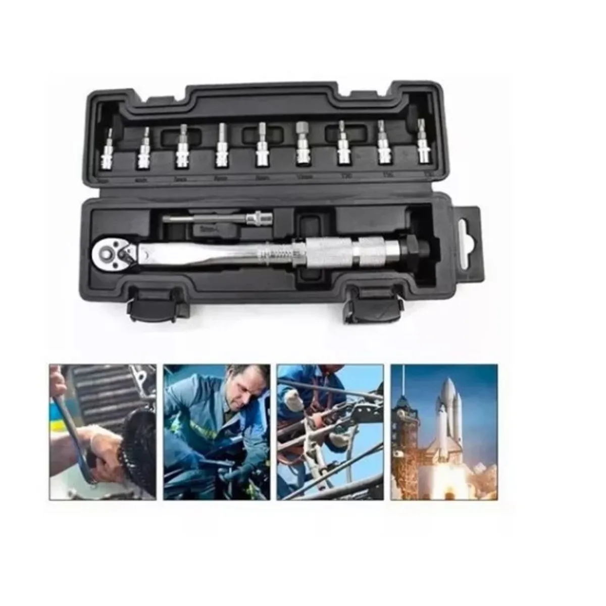 ESHOPANGIE - Llave De Torque Torquimetro 1/4 Pulgada 5 A 25nm -11 Piezas.