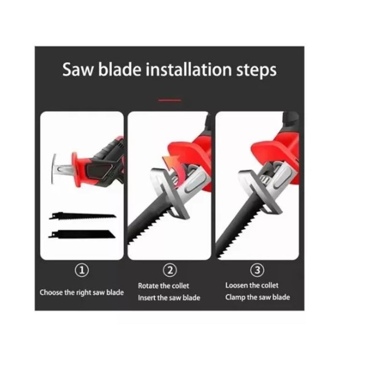 ESHOPANGIE - Sierra Sable Recíproca Inalámbrica Para Madera Leña Clavos