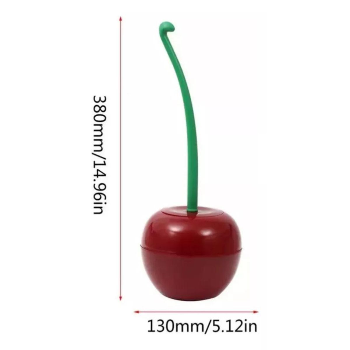 CRUSEC - Escobilla Para Baño Rojo Cereza Elegante Cerdas Suaves