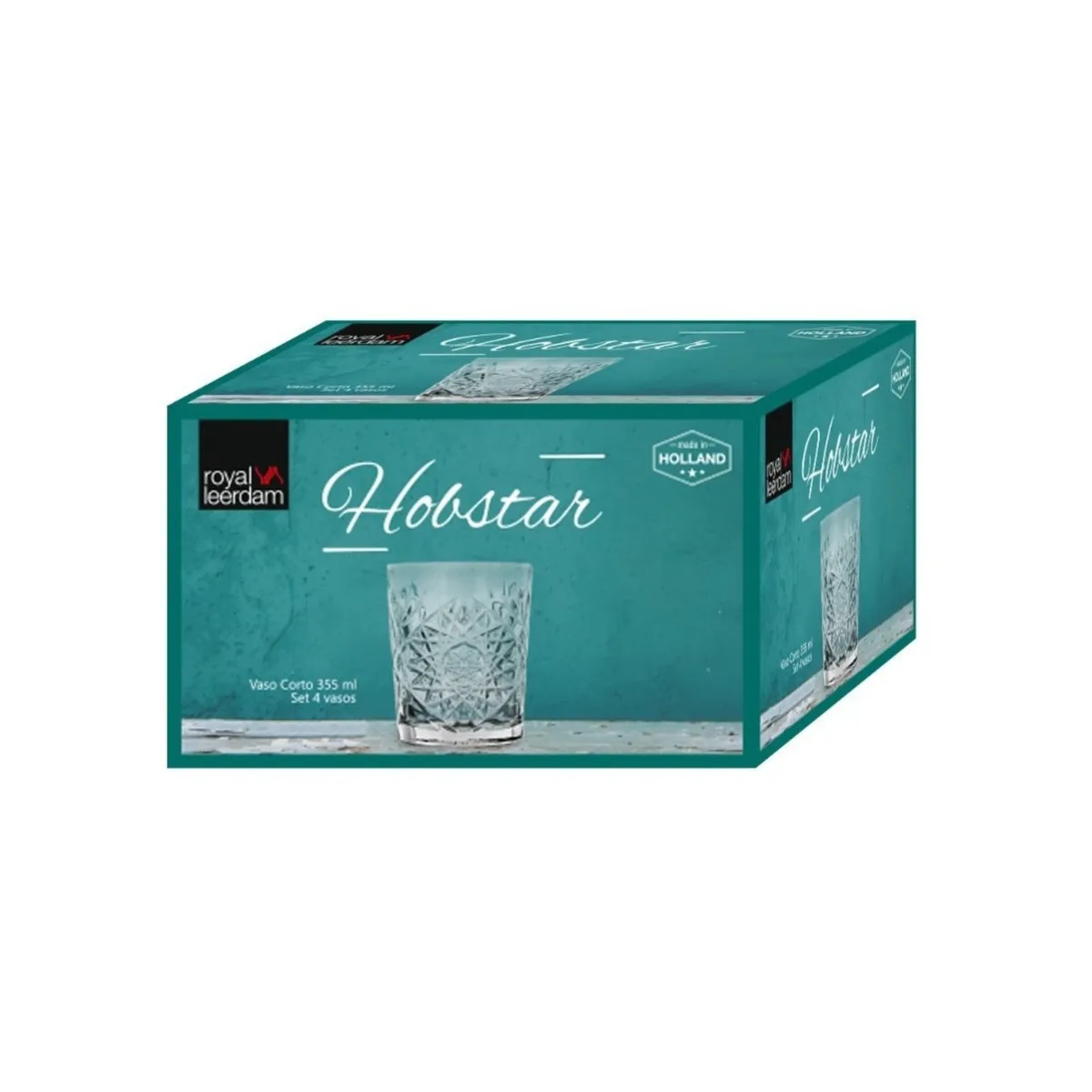 LIBBEY - SET 4 VASOS CORTOS HOBSTAR 355ML